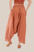 Striped harem pants with elastic waistband